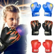 EEEkit Teenager Boxing Gloves, Cartoon PU Leather Sparring Grapple Punch Training Gloves 3oz, Fit 12 to 18 YR